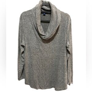 Apt 8 - lightweight flowy cowl neck sweater - gray - size XL